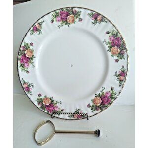 Vintage Royal Albert Old Country Rose  Single Tier Handled Dessert Plate 10.5"